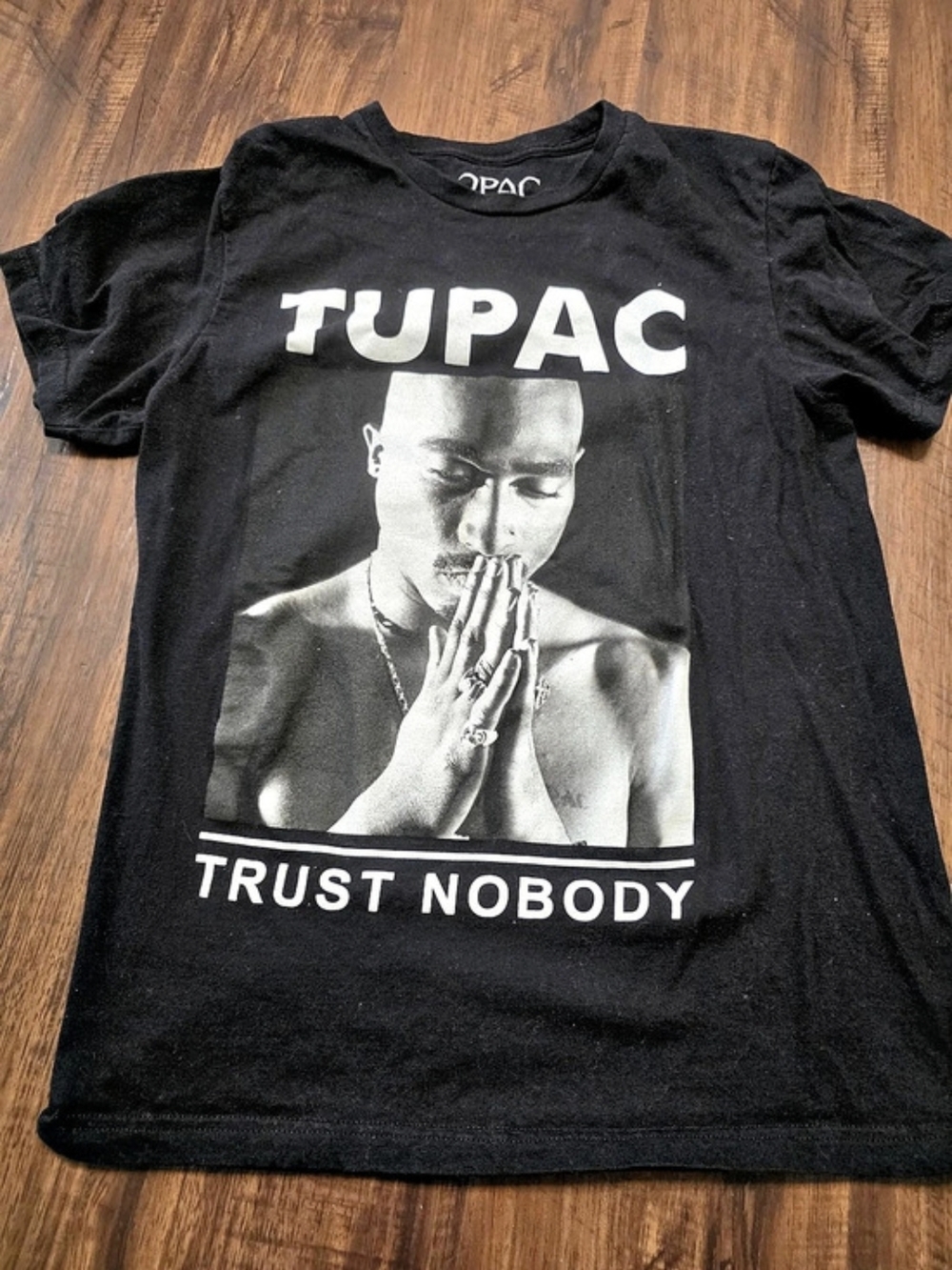 Tupac Trust Nobody graphic tee Black Short Sleeve Graphic Tee